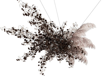 现代花篮挂件3d模型 现代花篮挂件