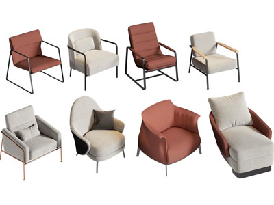 现代单人沙发 休闲椅子