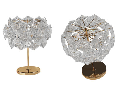 现代轻奢水晶灯罩台灯3d模型 现代轻奢水晶灯罩台灯