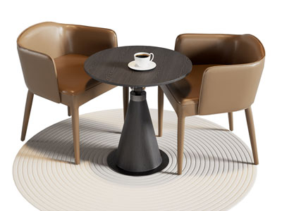 现代休闲椅子 边几