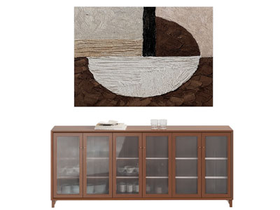 现代中古风餐边柜 挂画