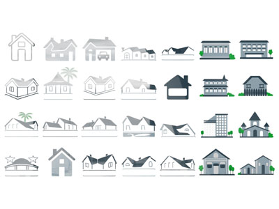 现代建筑剪影 墙贴 展板3d模型 现代建筑剪影 墙贴 展板