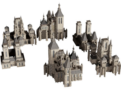 欧式城堡建筑 教堂