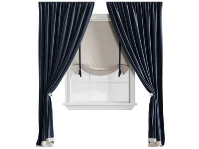 欧式布艺窗帘 罗马窗帘3d模型 欧式布艺窗帘 罗马窗帘