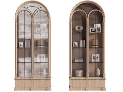 美式拱形装饰书柜