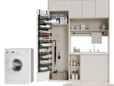 现代阳台生活用品储物收纳柜