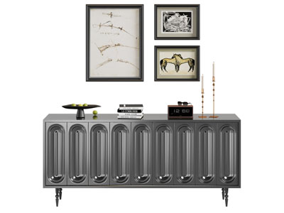 法式玄关柜 边柜3d模型 法式玄关柜 边柜