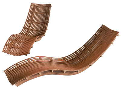 新中式竹编躺椅