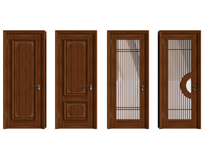 新中式木门 房门 玻璃平开门