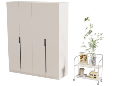 现代衣柜 边几3d模型 现代衣柜 边几