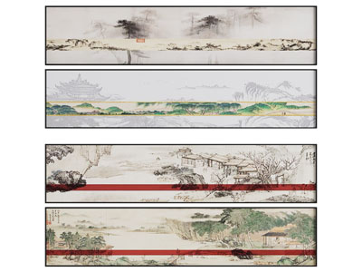 新中式装饰挂画3d模型 新中式装饰挂画