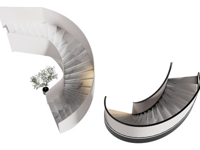 现代旋转楼梯3d模型 现代旋转楼梯