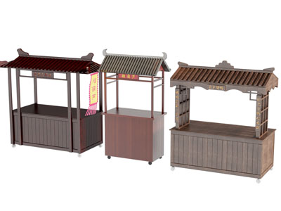 新中式售卖车 摊位 小吃摊