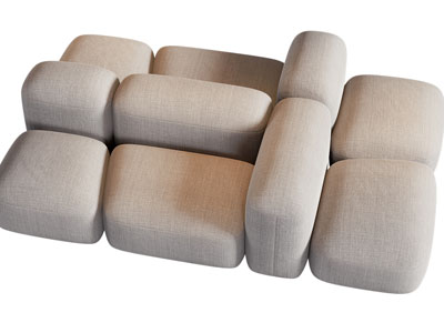 现代布艺多人沙发3d模型 现代布艺多人沙发