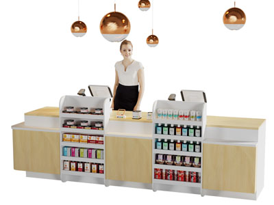 现代收银台 前台接待台3d模型 现代收银台 前台接待台