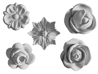 现代立体装饰花 墙饰 雕花