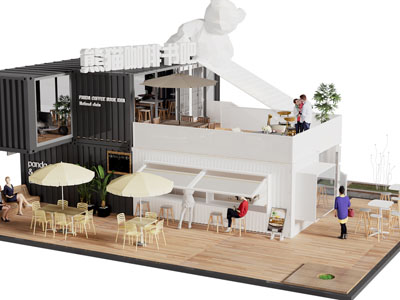 现代咖啡馆 咖啡厅 书吧3d模型 现代咖啡馆 咖啡厅 书吧