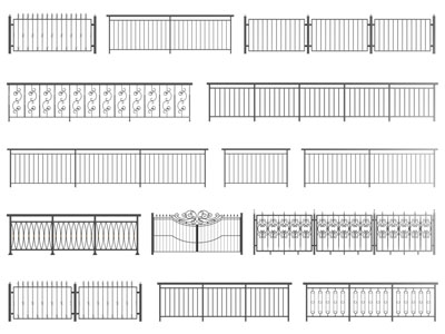 现代铁艺栏杆 护栏 围栏