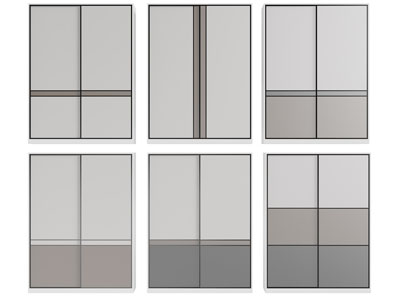 现代玻璃推拉门衣柜3d模型 现代玻璃推拉门衣柜