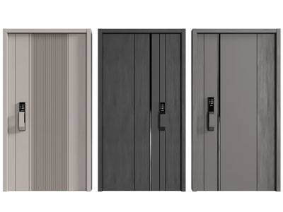 现代密码锁子母入户门 平开门 防盗门