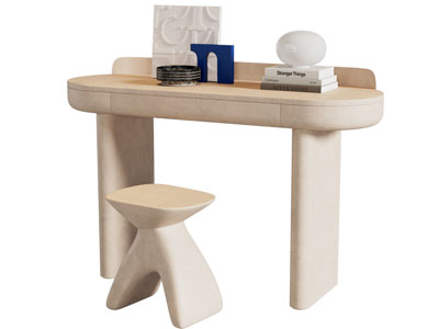 侘寂风化妆 梳妆台3d模型 侘寂风化妆 梳妆台