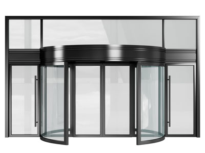 现代酒店旋转门