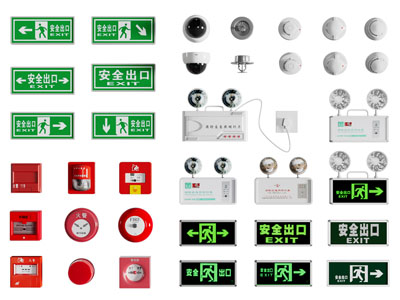 现代安全出口指示牌 警报器 应急照明灯