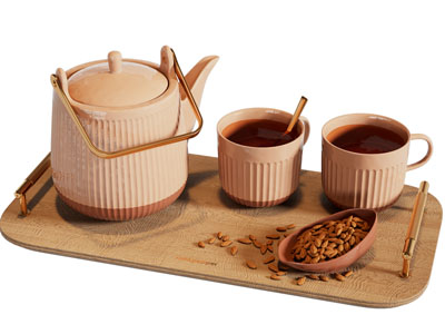新中式陶瓷茶壶 茶杯 茶具杯子3d模型 新中式陶瓷茶壶 茶杯 茶具杯子