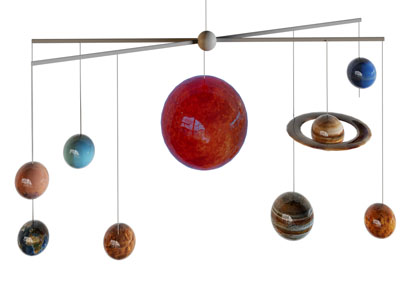 现代星球吊灯3d模型 现代星球吊灯