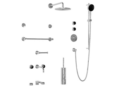 现代不锈钢淋浴花洒 毛巾架