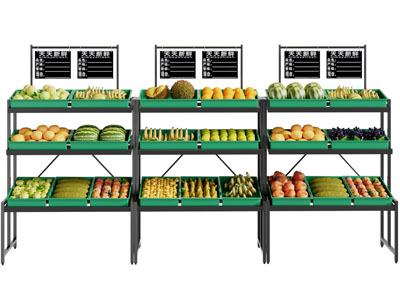现代水果货架 展架3d模型 现代水果货架 展架
