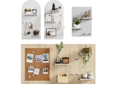 现代洞洞眼墙面置物收纳架 墙饰3d模型 现代洞洞眼墙面置物收纳架 墙饰