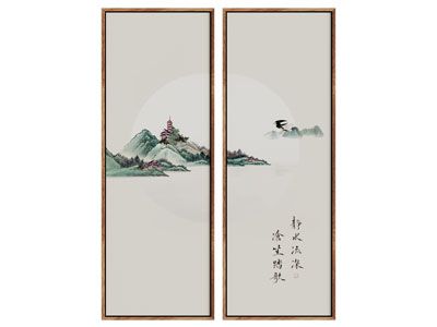 新中式装饰挂画3d模型 新中式装饰挂画