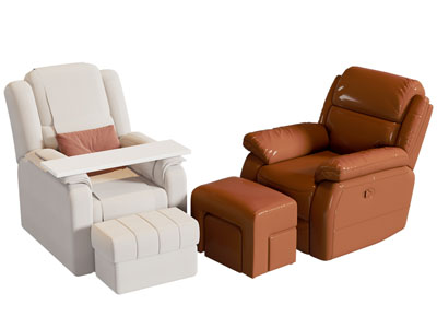 现代单人沙发 脚踏