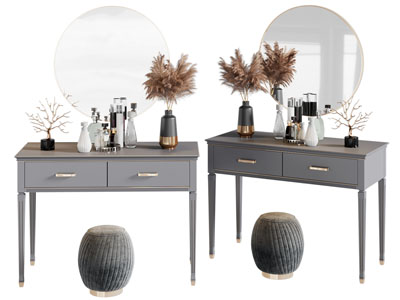现代化妆 梳妆台3d模型 现代化妆 梳妆台