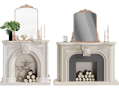 欧式壁炉火炉3d模型 欧式壁炉火炉