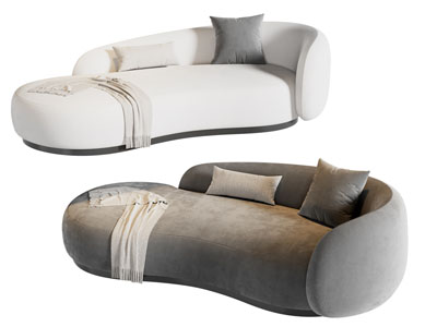 现代多人沙发 贵妃椅