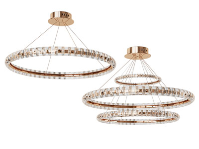 现代轻奢水晶环状吊灯3d模型 现代轻奢水晶环状吊灯