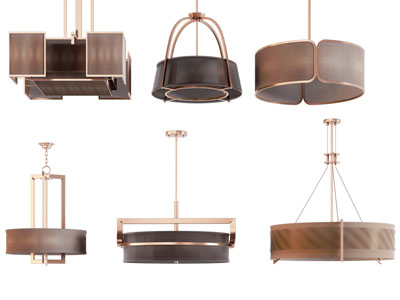 新中式垂线吊灯3d模型 新中式垂线吊灯