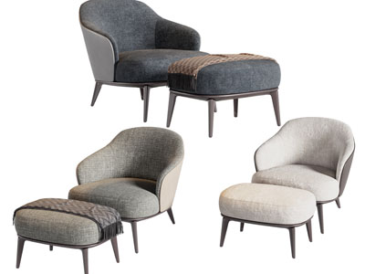 现代休闲椅子 脚踏