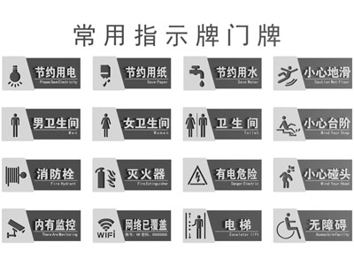 现代指示牌 门牌 导引牌 警示牌