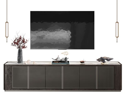 新中式电视柜 电视机