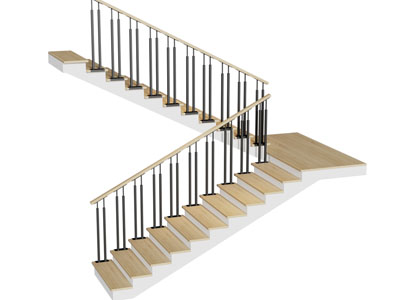 现代旋转楼梯3d模型 现代旋转楼梯