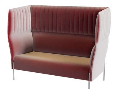 现代高靠背卡座多人沙发3d模型 现代高靠背卡座多人沙发