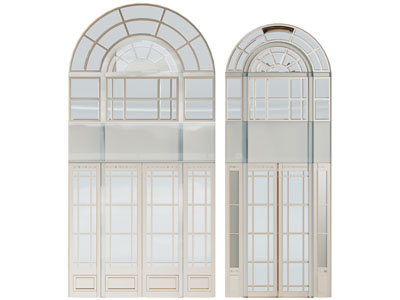 欧式拱形酒店玻璃大门