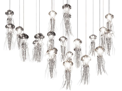 现代水母造型的吊灯3d模型 现代水母造型的吊灯
