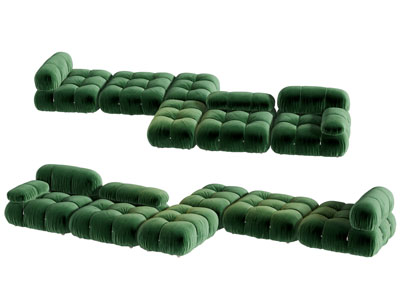 现代转角拼接多人沙发3d模型 现代转角拼接多人沙发