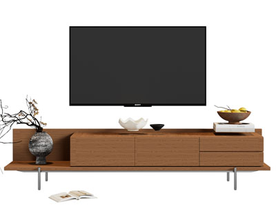 现代电视柜 电视机