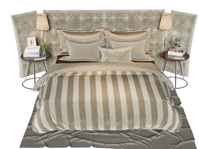 现代双人床 床头几