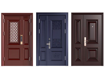 现代密码子母入户门 防盗门 平开门